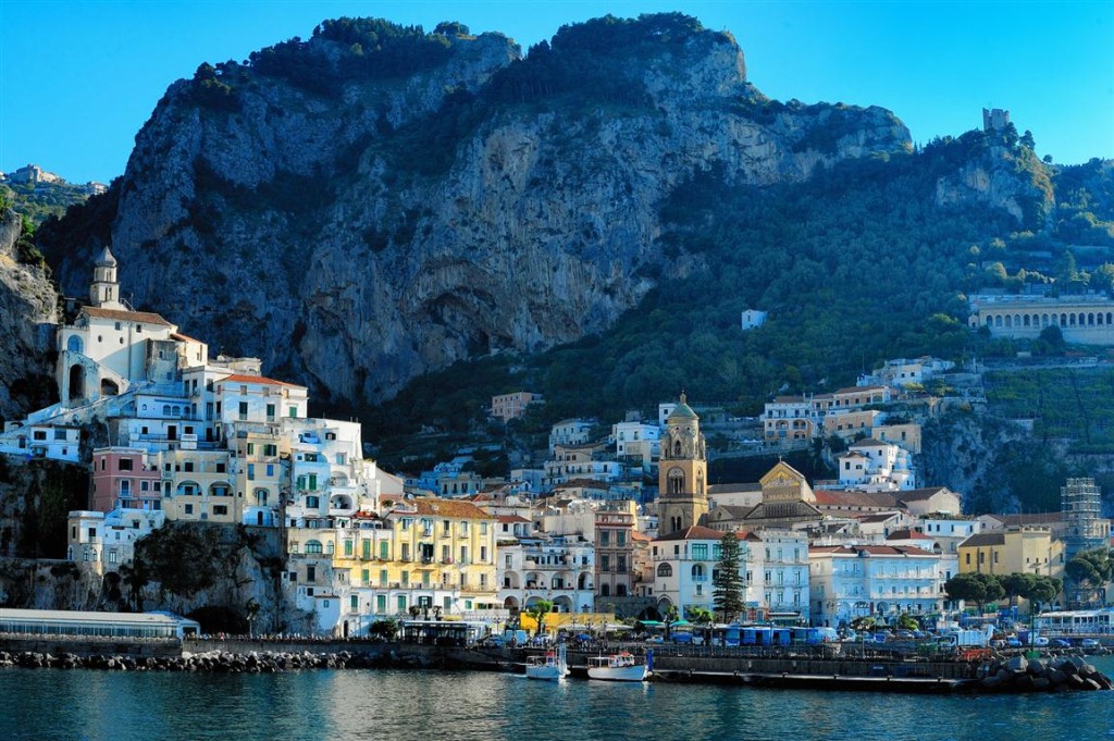 view of Amalfi town, Campania, Italy