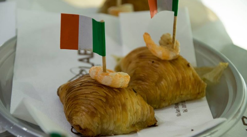 sfogliatelle con zucchine e gamberetti